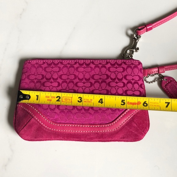 Coach Signature and Suede Wristlet - Picture 5 of 6